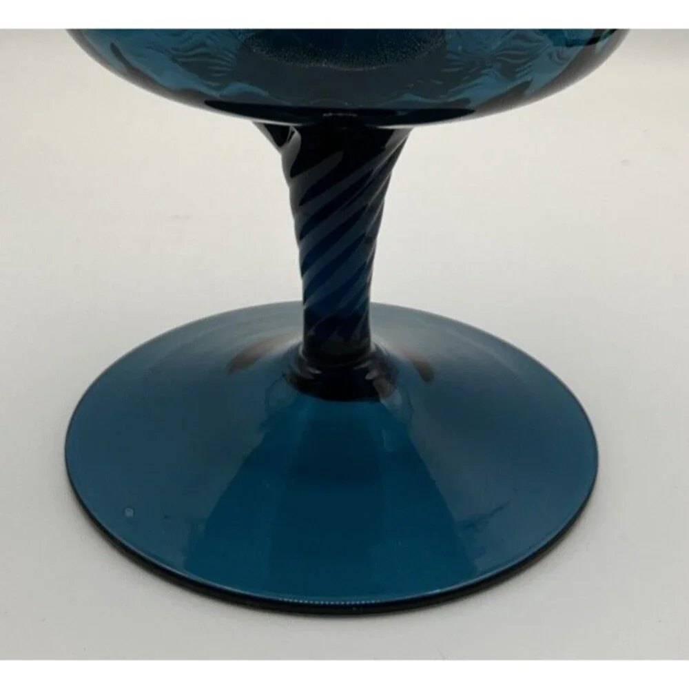 VNTG Empoli Blue Italian Tall Art Glass 10